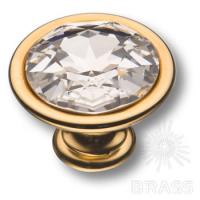 27.35.19 SWA Ручка кнопка с кристаллом Swarovski, глянцевое золото