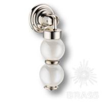 2235-51-PEARL Ручка капля, глянцевый никель/перламутровый