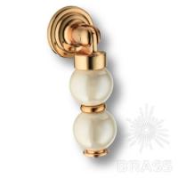 2235-69-PEARL Ручка капля, глянцевое золото/перламутровый