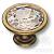 27.35.12 SWA Ручка кнопка с кристаллом Swarovski, античная бронза