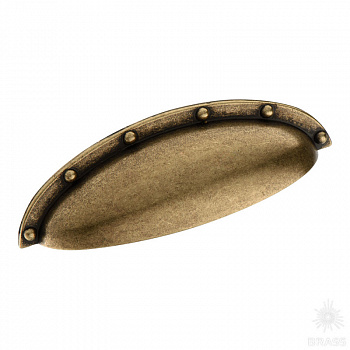 4100.064 Antik Bronze Ручка раковина, античная бронза 64 мм